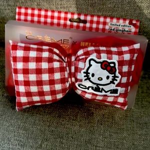 Hello Kitty the creek shop headband plush spa limited edition red gingham new